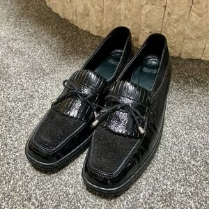 Ara Rachel Black Patent Leather Kiltie Shoes Loafers U.S. Size 10 Women's UK 7.5